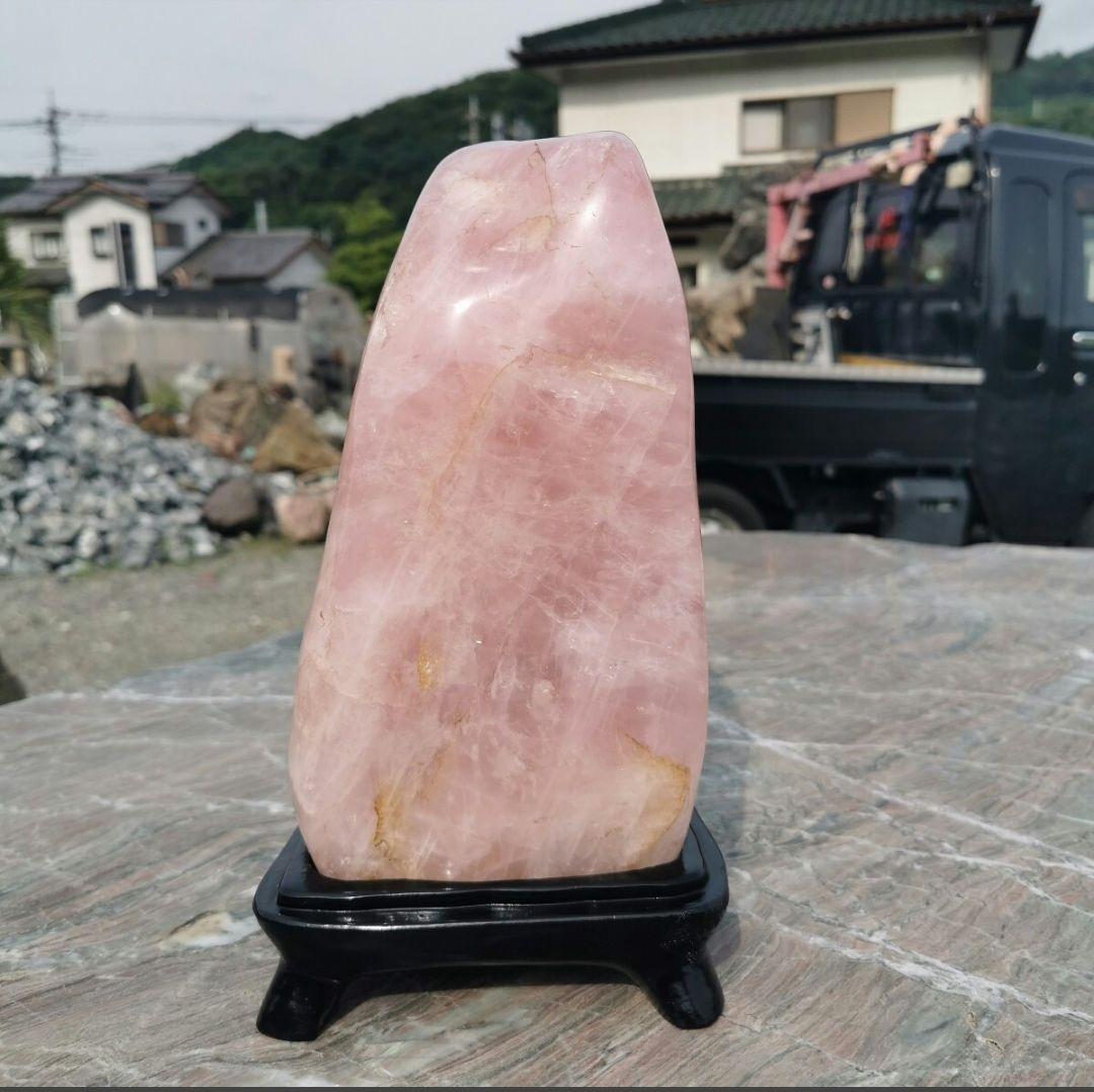 ローズクォーツ　虹入り　11キロ　紅水晶 クリスタル　鑑賞石　石　クリスタル