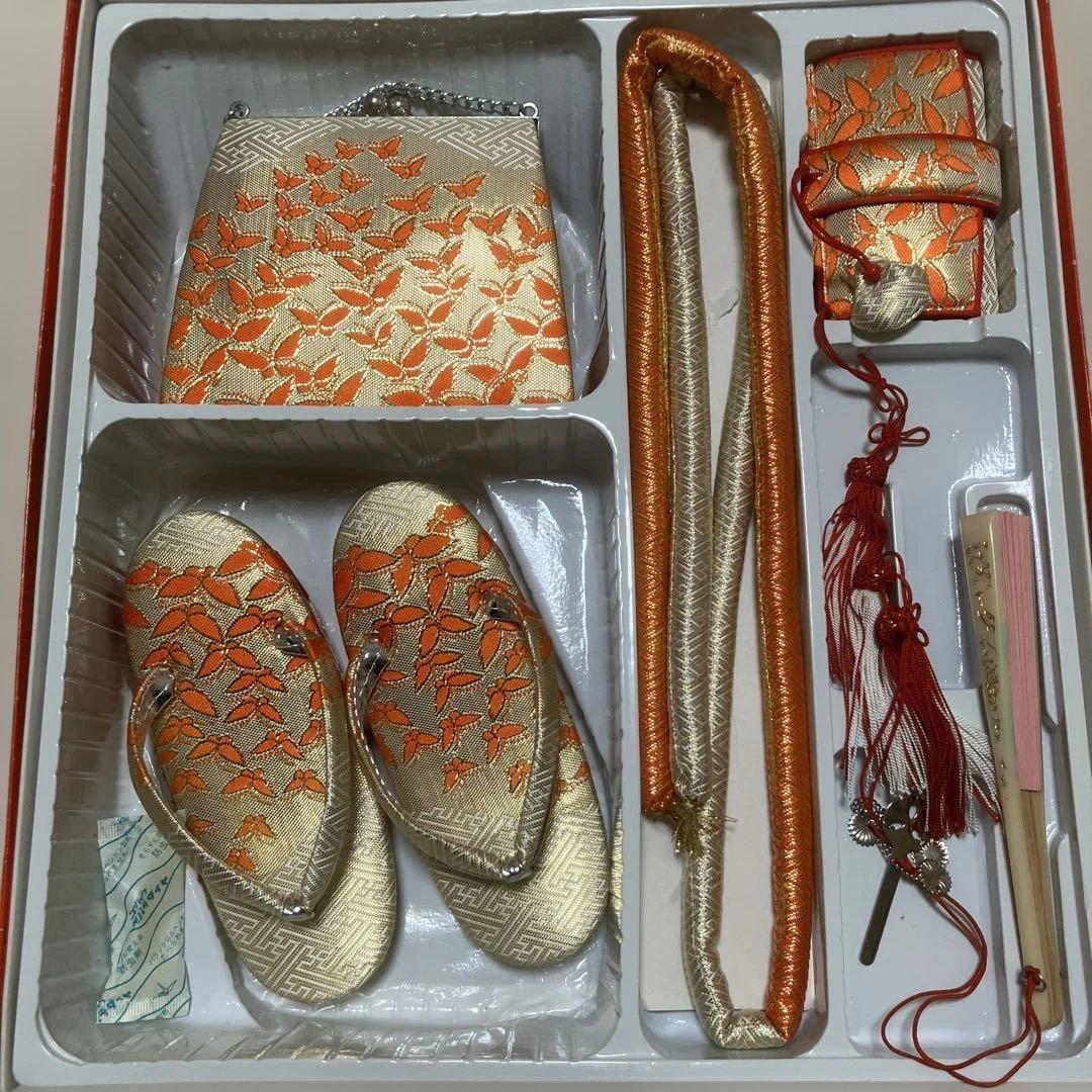 紫色の花柄着物 セット　七五三用（女の子7歳）昭和レトロ