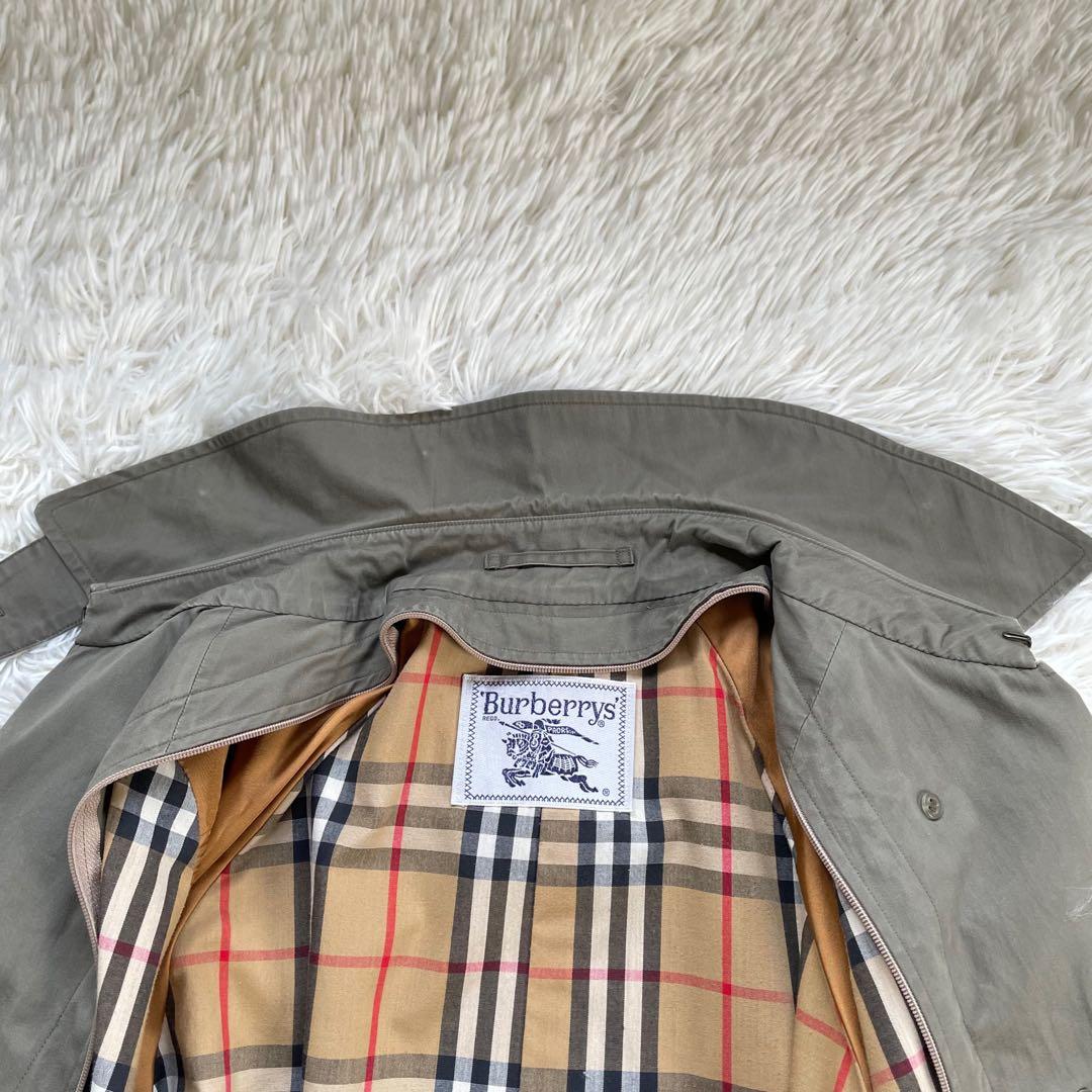 Burberrys バーバリーカーキトレンチコートノバチェックライナーベルト付属