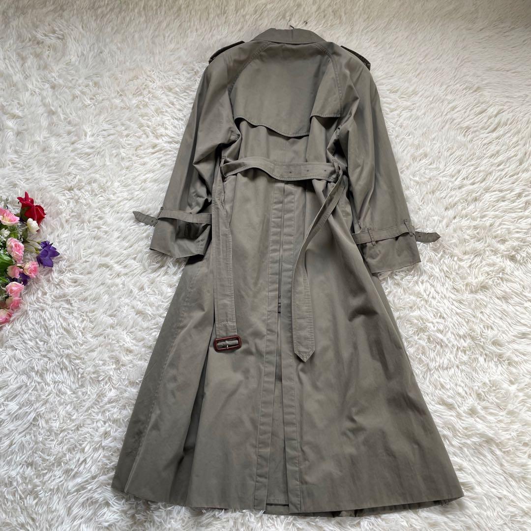 Burberrys バーバリーカーキトレンチコートノバチェックライナーベルト付属