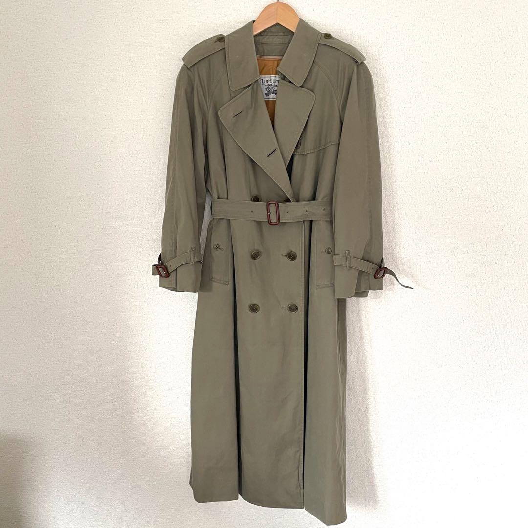 Burberrys バーバリーカーキトレンチコートノバチェックライナーベルト付属