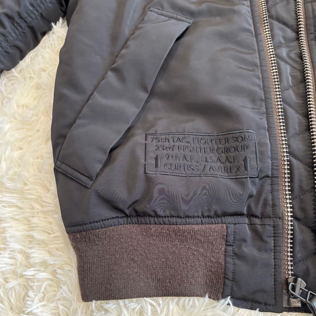 【山本】売り尽くし✨アルファ MA-1 ブラックジャケット エンブレム刺繍