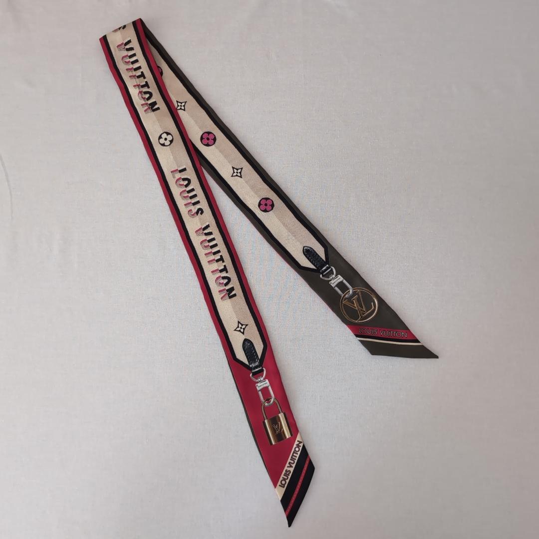 LOUIS VUITTON バンドー 細幅シルクスカーフ マルチカラー 101