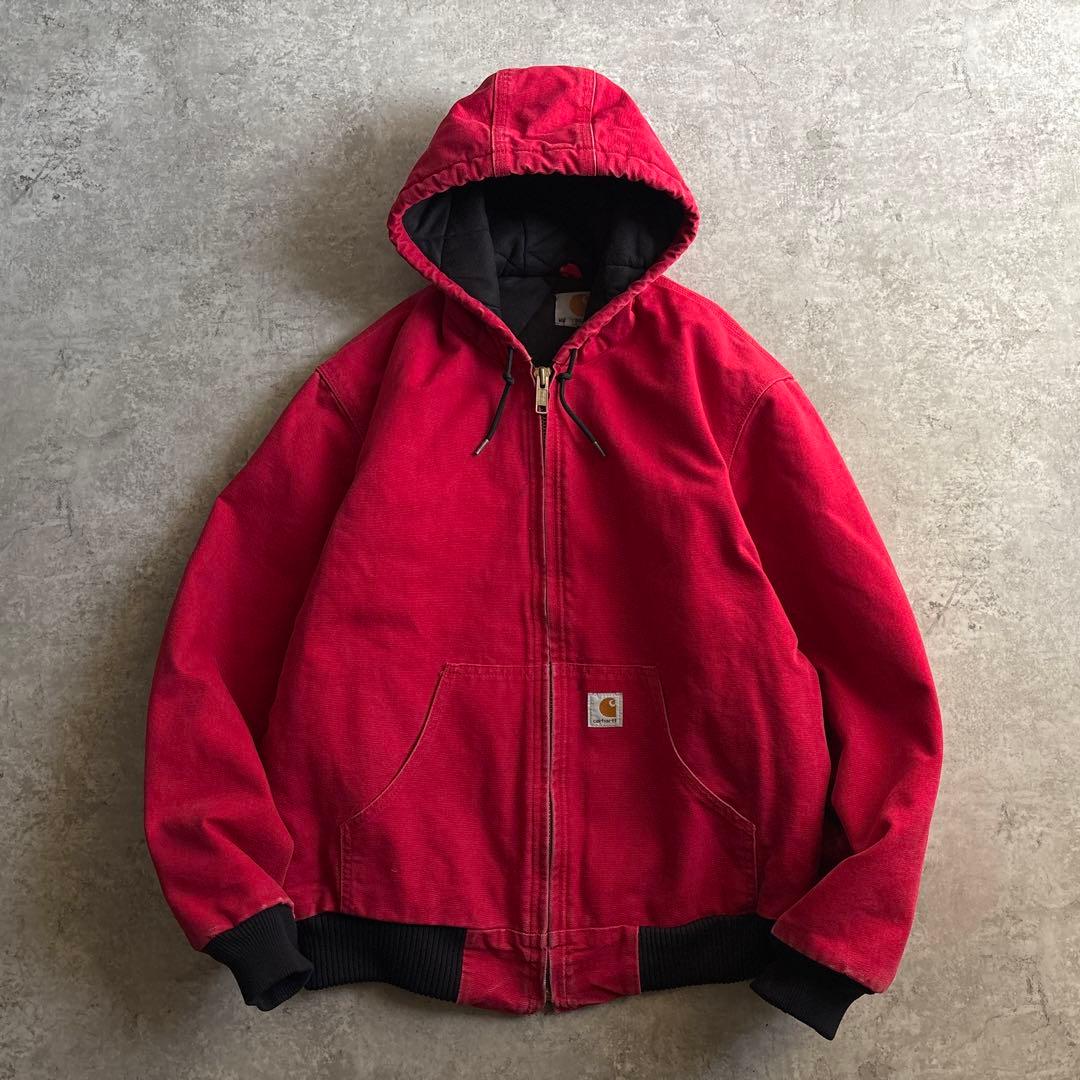 USA製■carhartt カーハート【M】アクティブジャケット ダック レッド