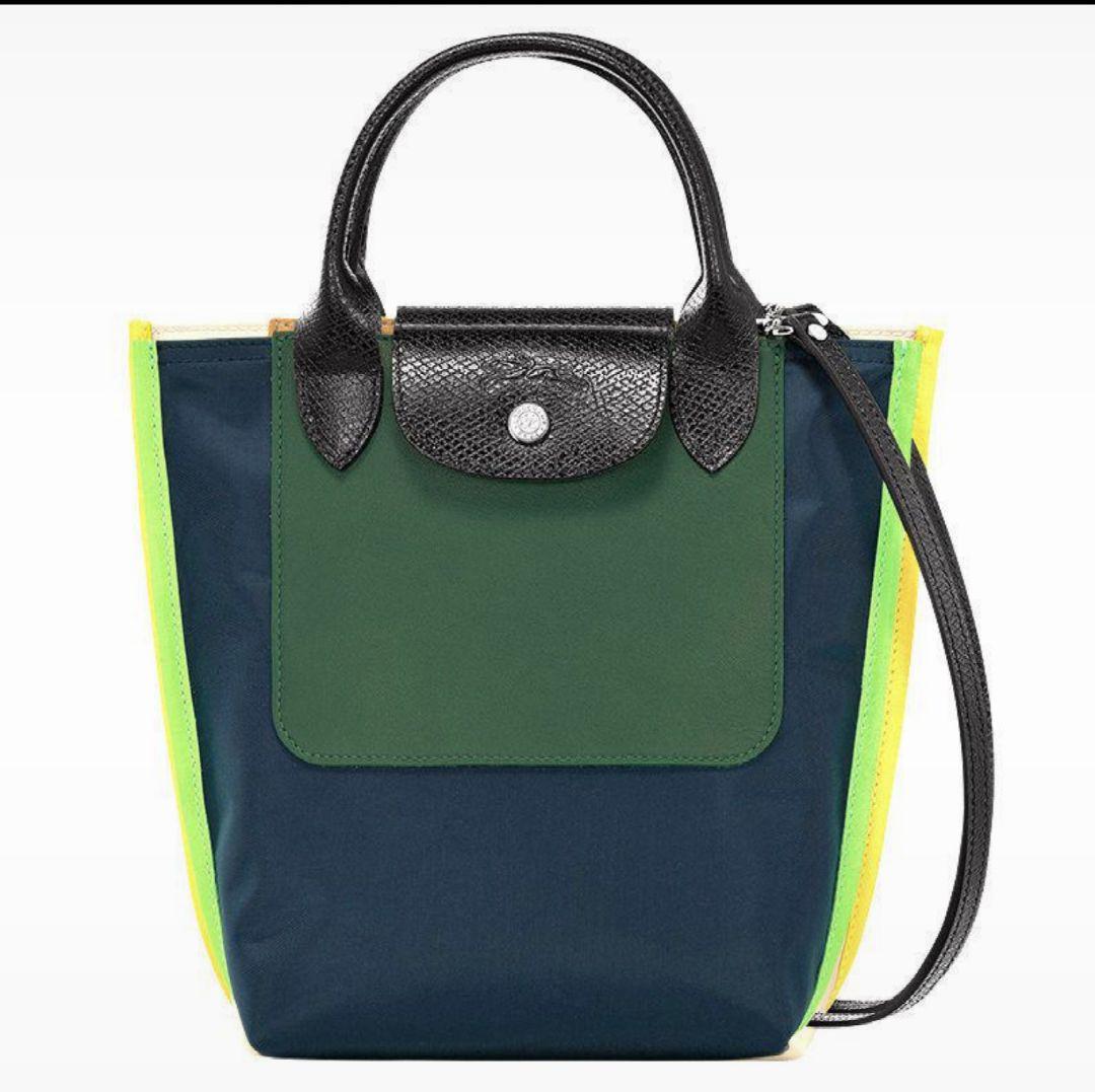LONGCHAMP リプレイ 2wayバッグ グリーン ネイビー