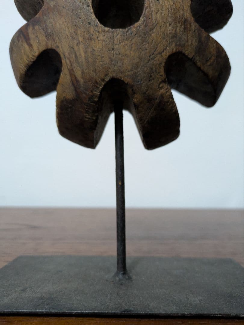 置物　アート　オブジェ　無垢　インド製　ヴィンテージ　アンティーク　木製