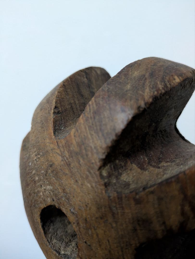 置物　アート　オブジェ　無垢　インド製　ヴィンテージ　アンティーク　木製