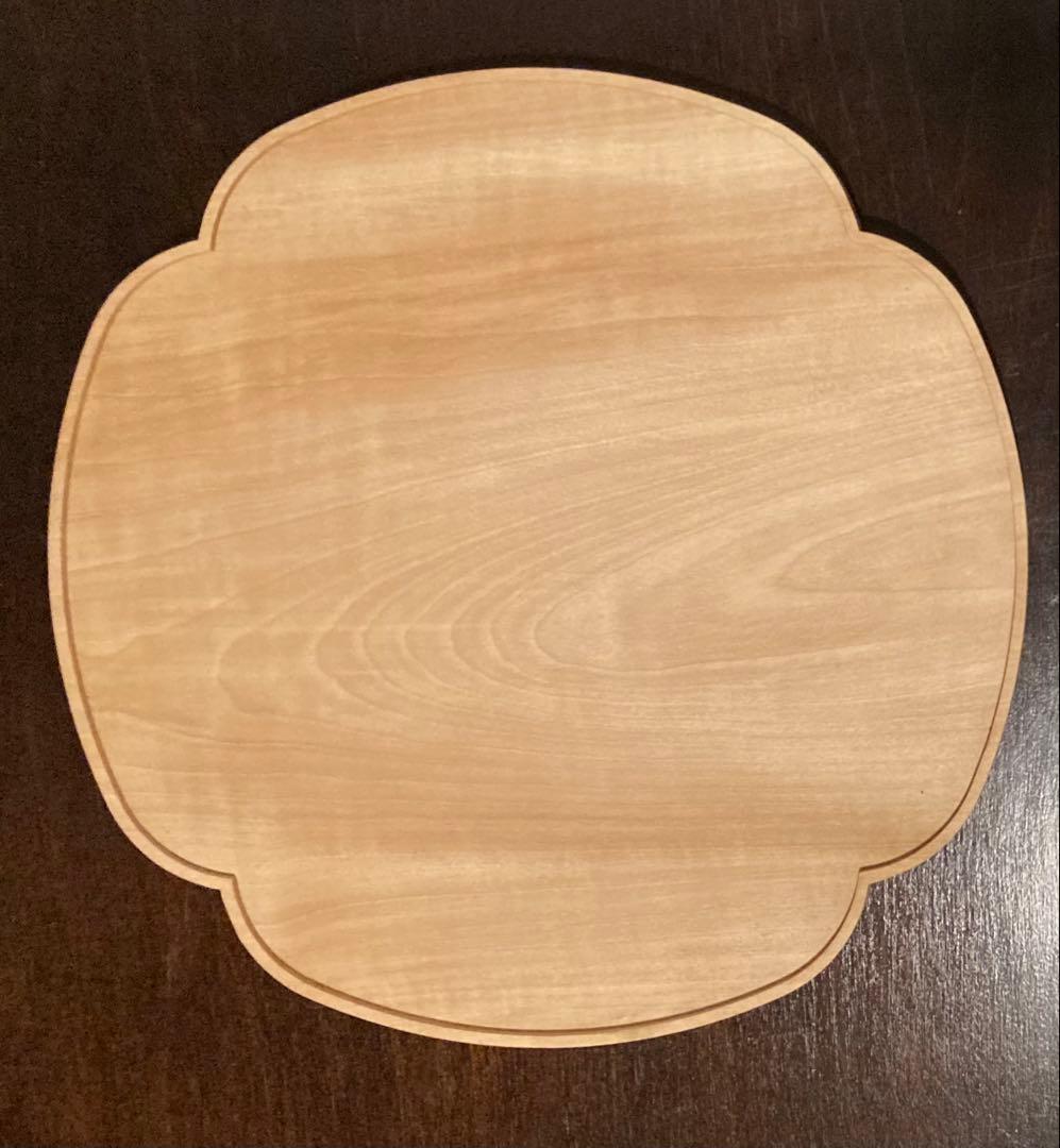 【値下げしました】kiwaha 木瓜折敷 九寸「栃」 無機ガラス塗装仕上げ