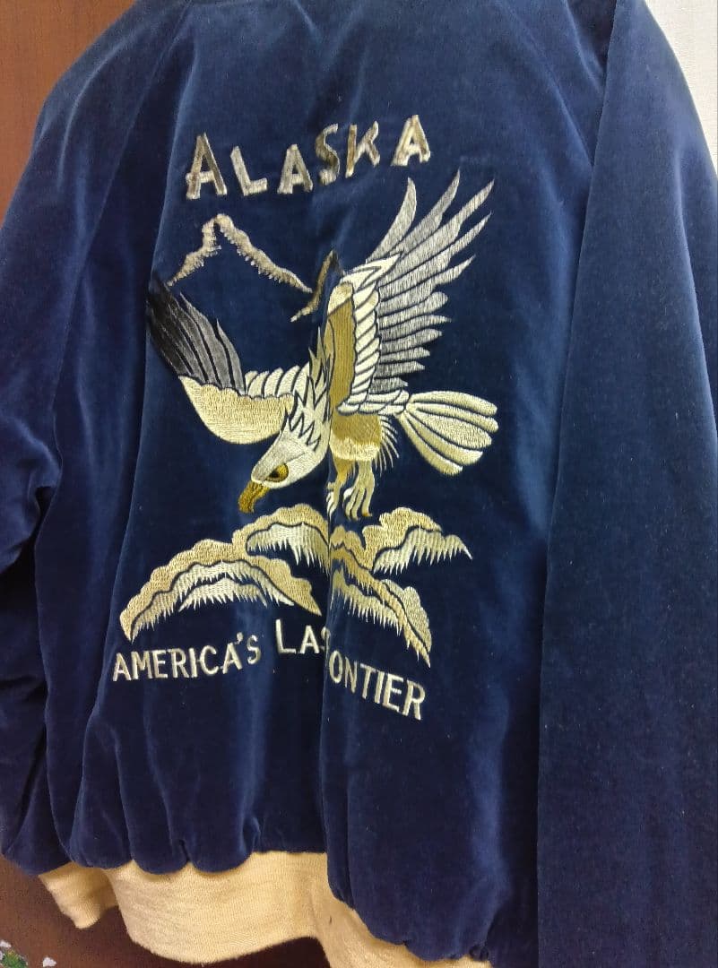 スカジャン ネイビー L アラスカスカジャン