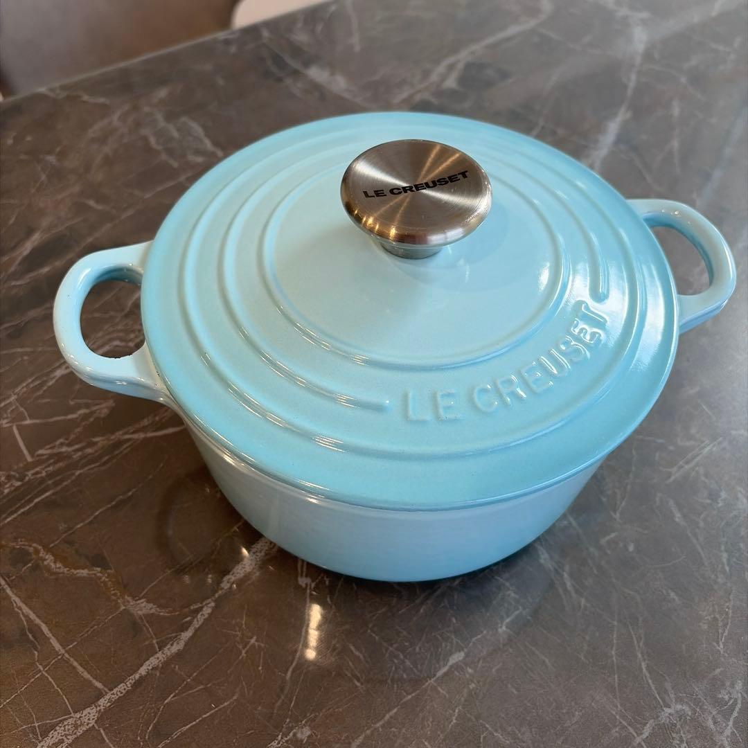 LE CREUSET 水色 両手鍋 18センチ