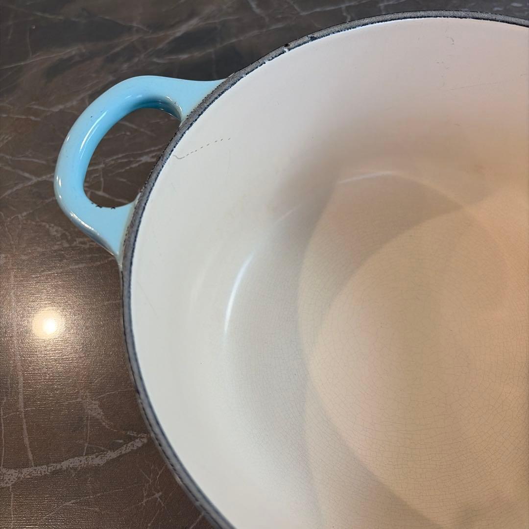 LE CREUSET 水色 両手鍋 18センチ