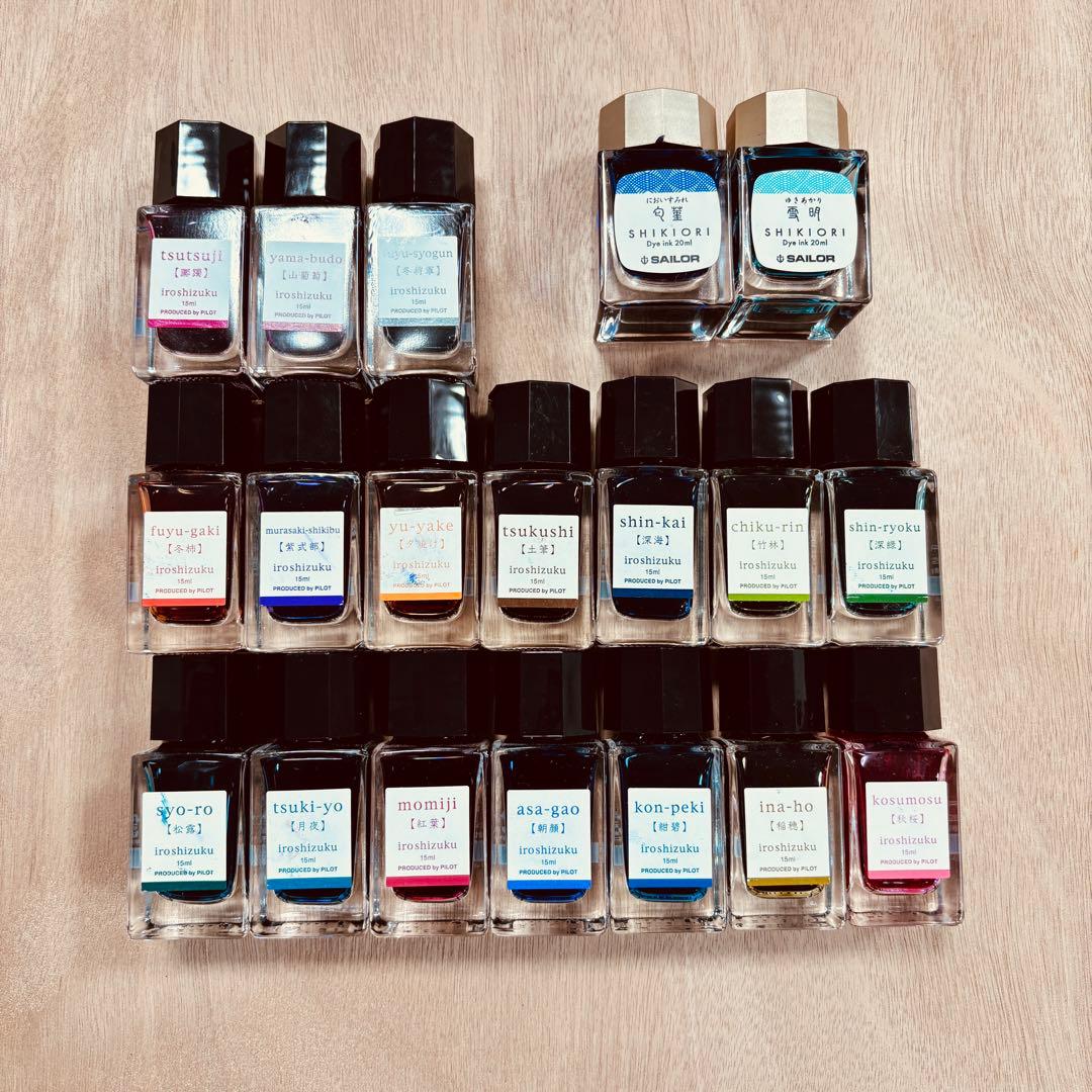 色彩雫&shikiori 万年筆用インクセット