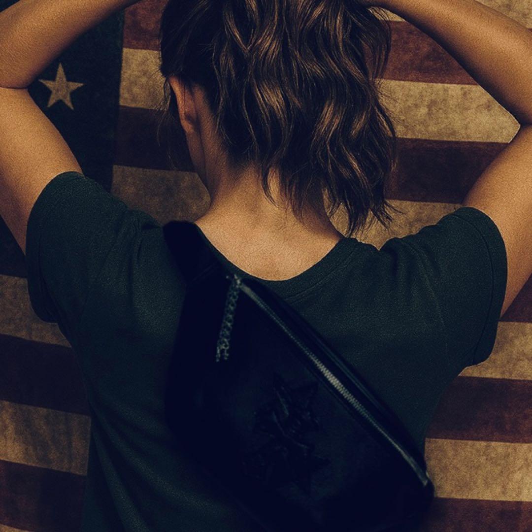 【限定1個】本革ボディバック/クロス&スターパッチ/シルバー925/男女兼用