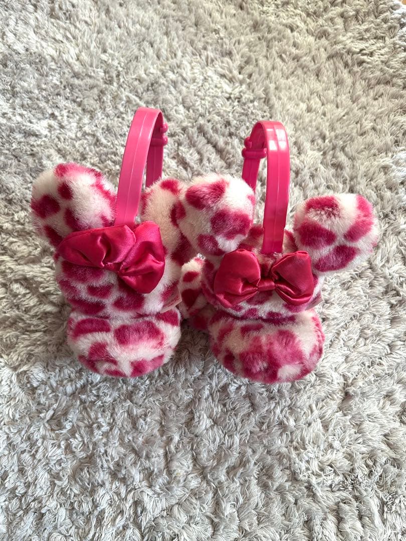 ディズニー ミニーちゃん イヤーマフ カチューシャ型 耳当て ヒョウ柄 JK