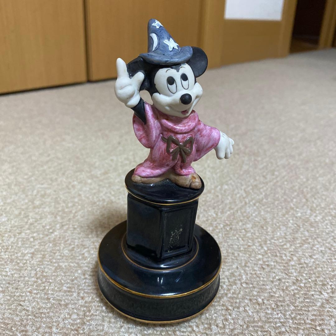 80s オルゴール　ディズニーランド　ミッキー マウス　スモールワールド　陶器製