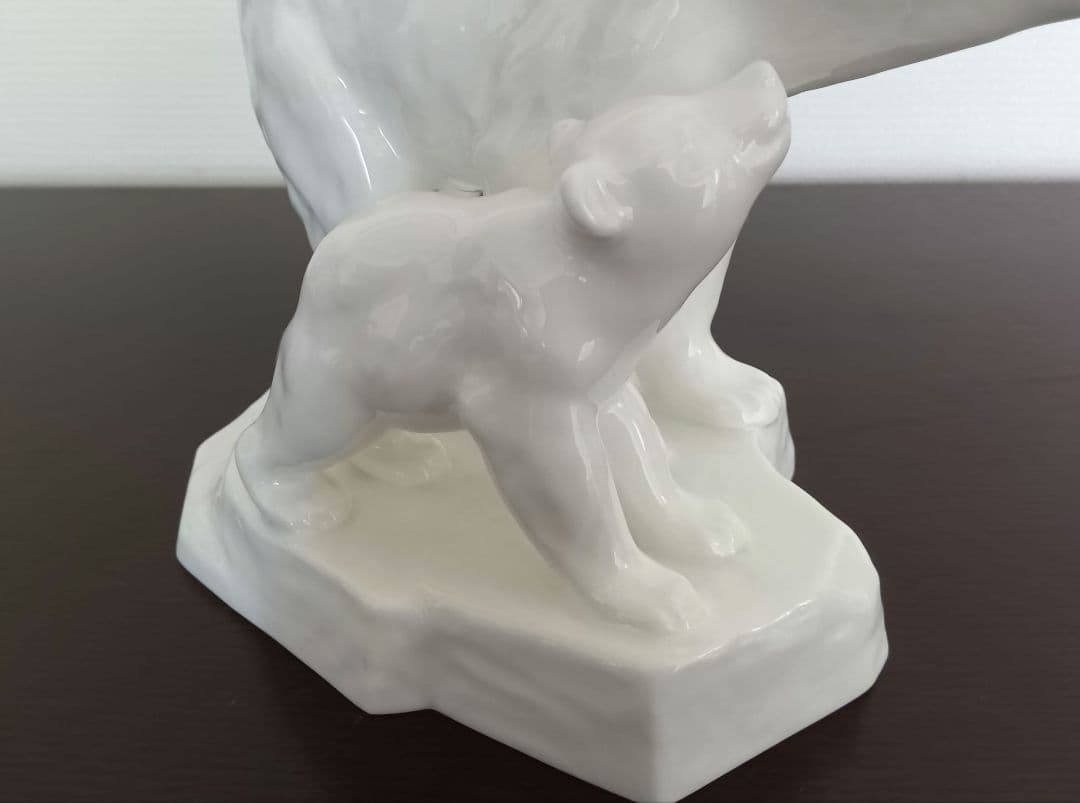 ノリタケ 白熊親子のフィギュア　廃番 レア