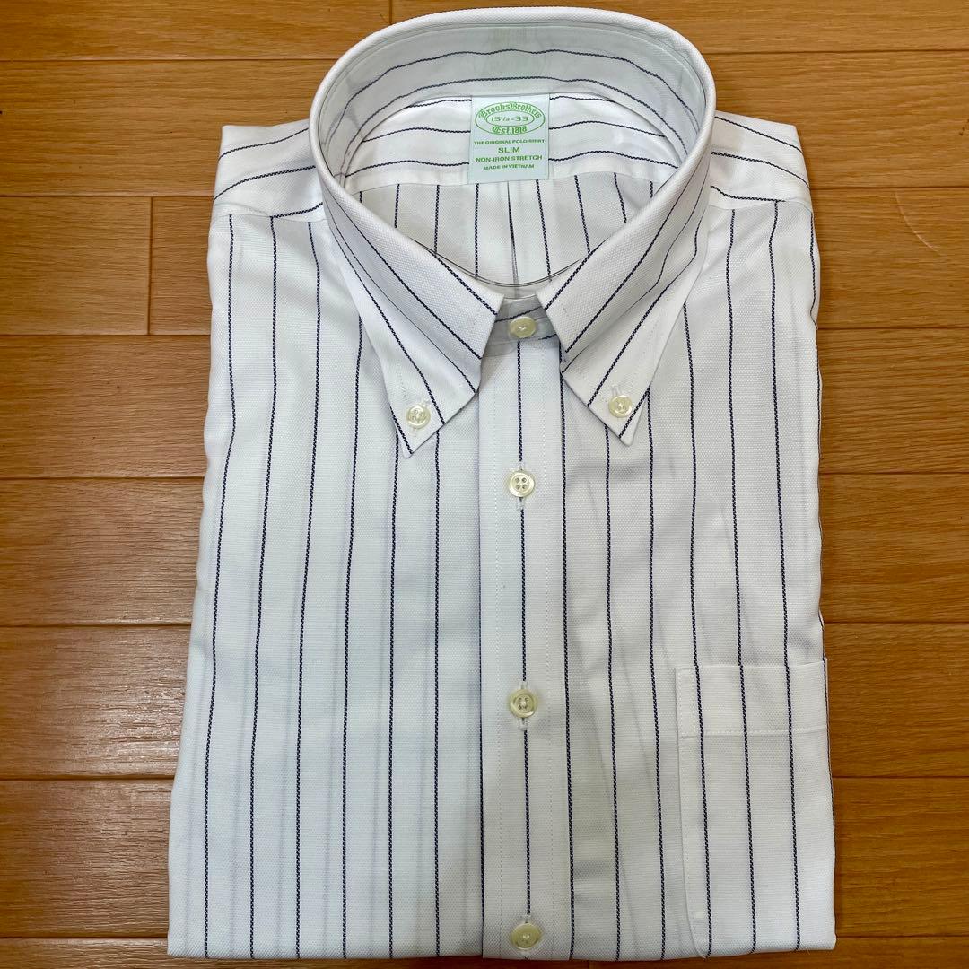 BROOKSBROTHERSノンアイロン ボタンダウン　15H-33 SLIM