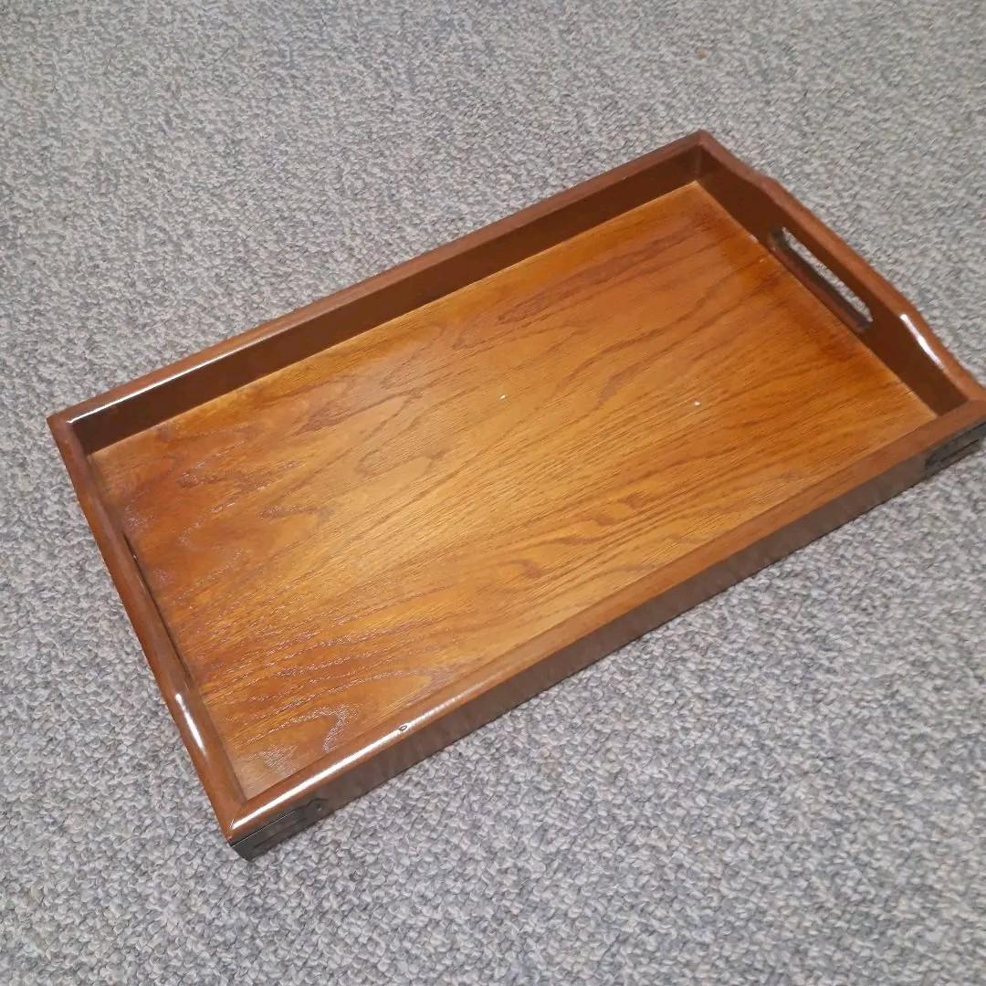 天然木製　×　長角おぼん　アンティーク