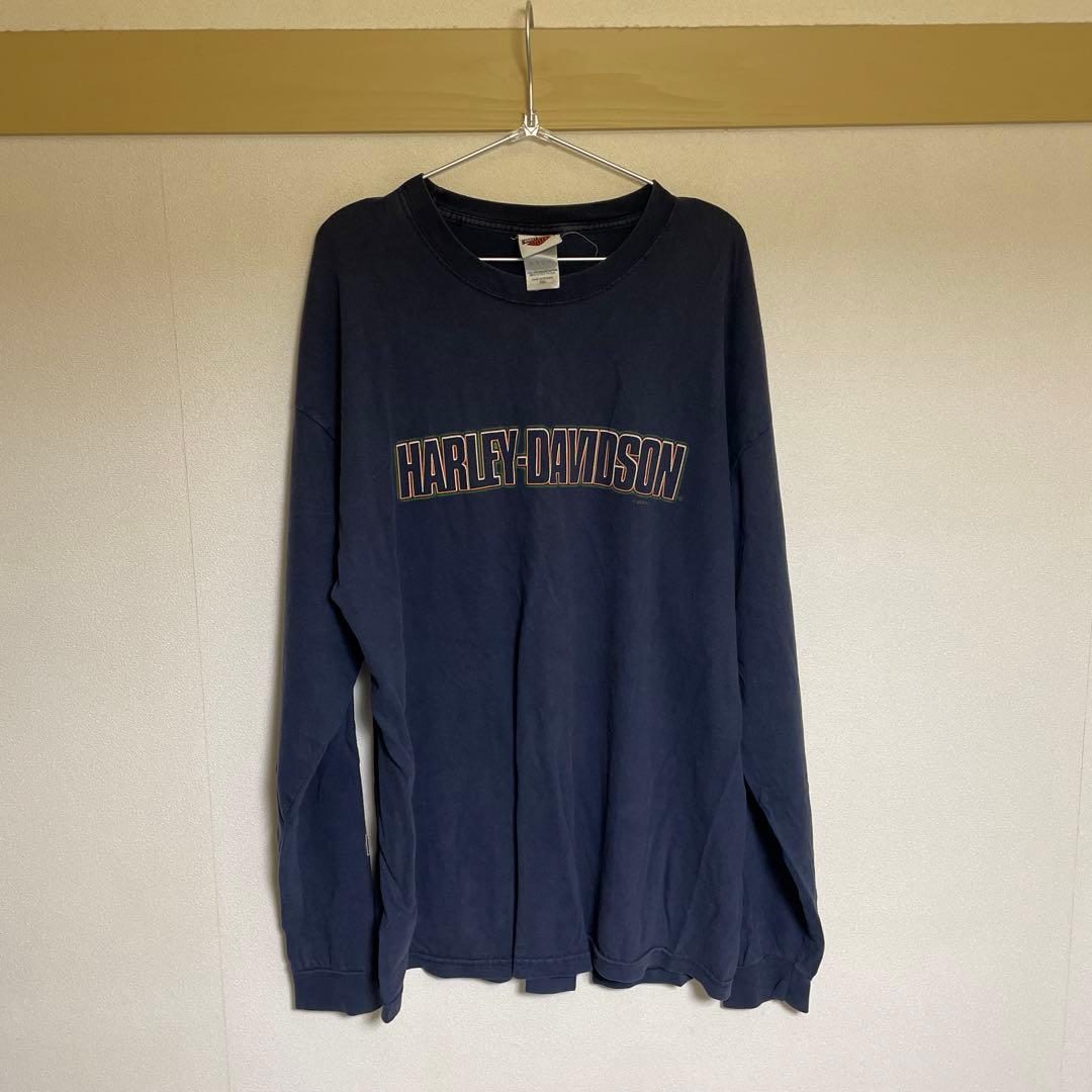 N*N様 【古着】Harley-Davidson ハーレー ネイビー 長袖Tシャ