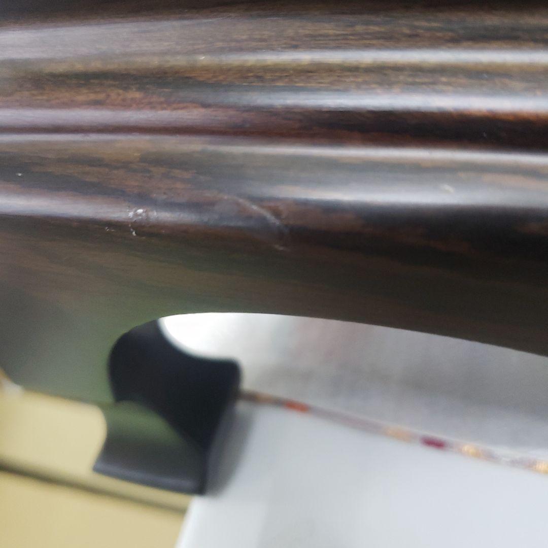 蔵出し特価　黒檀花台 スジ彫花瓶台 D５１×３３×１２cm　こきず訳有り箱付き