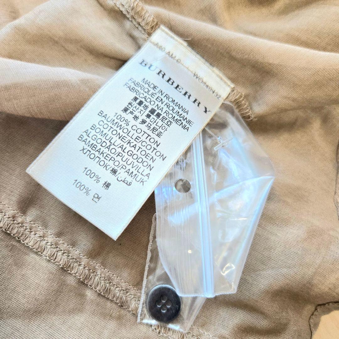 タグ付未使用 BURBERRY バーバリー ブラウス シャツ シフォン 半袖 S