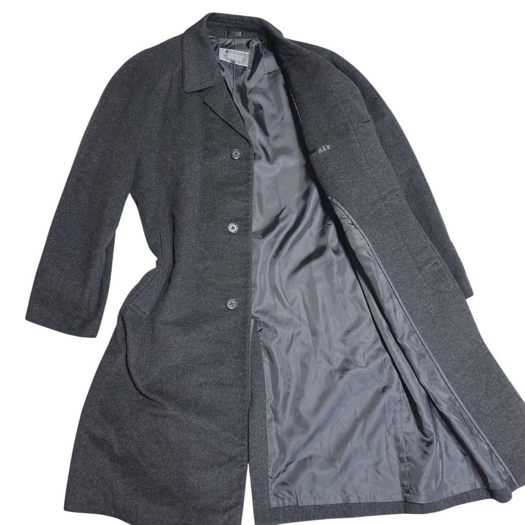 BALESTRINO カシミヤ100% ロングコート AB6 ダークグレー