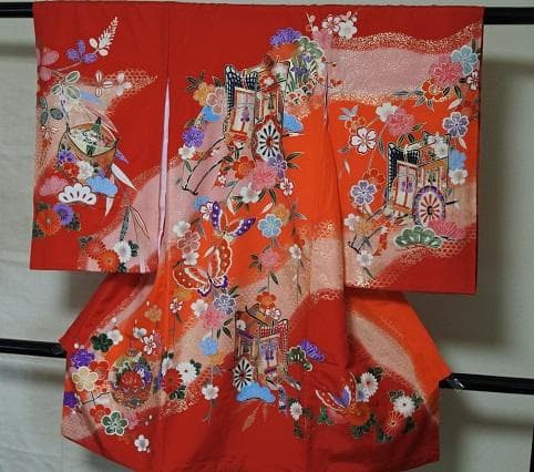 お宮参り　祝着　日本製　女の子　正絹　㈱伴商店　長襦袢付