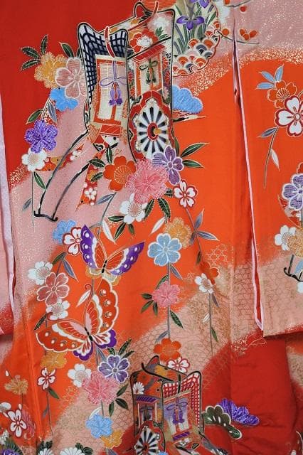 お宮参り　祝着　日本製　女の子　正絹　㈱伴商店　長襦袢付