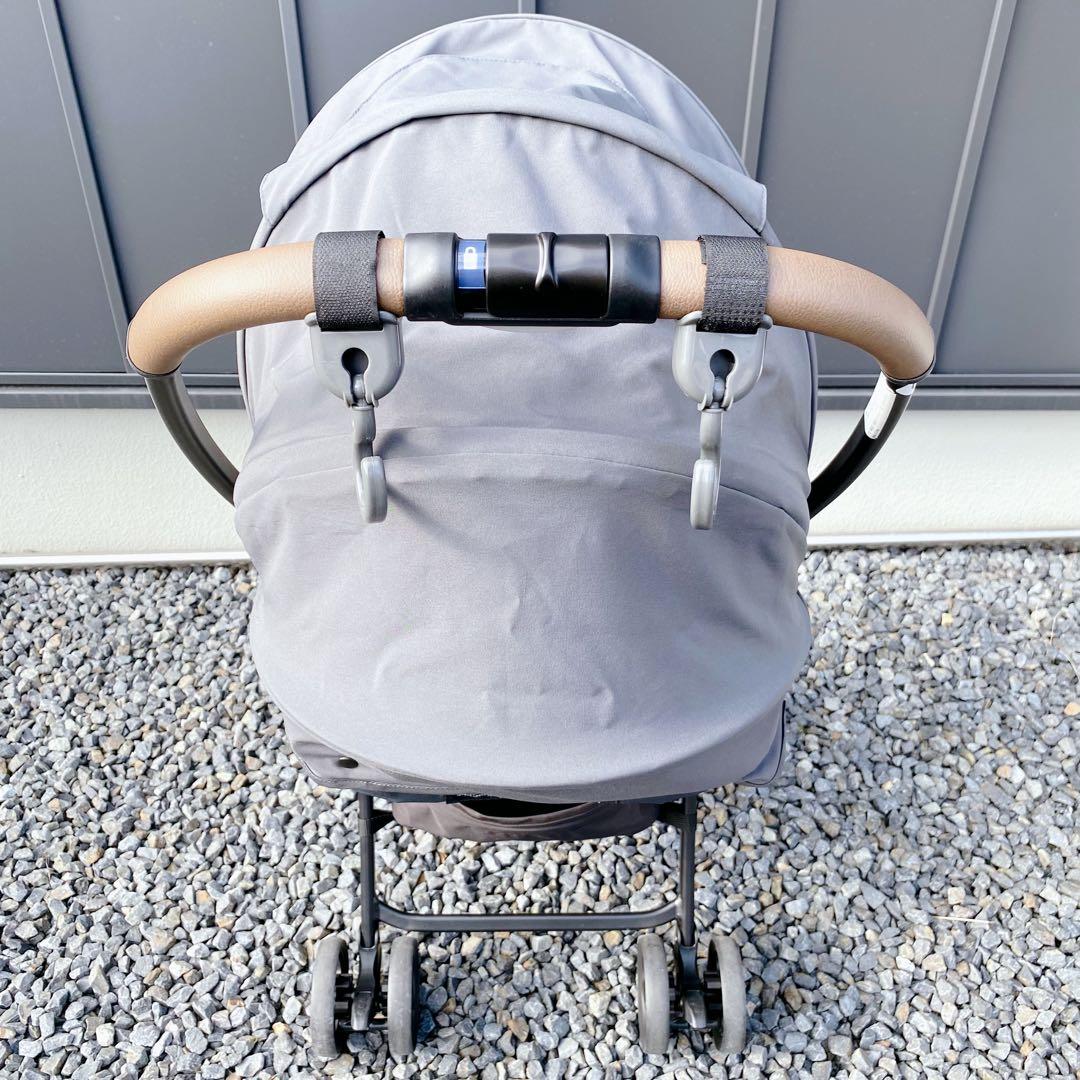【クリーニング済】アップリカ カルーンエアーメッシュAB ベビーカー グレー