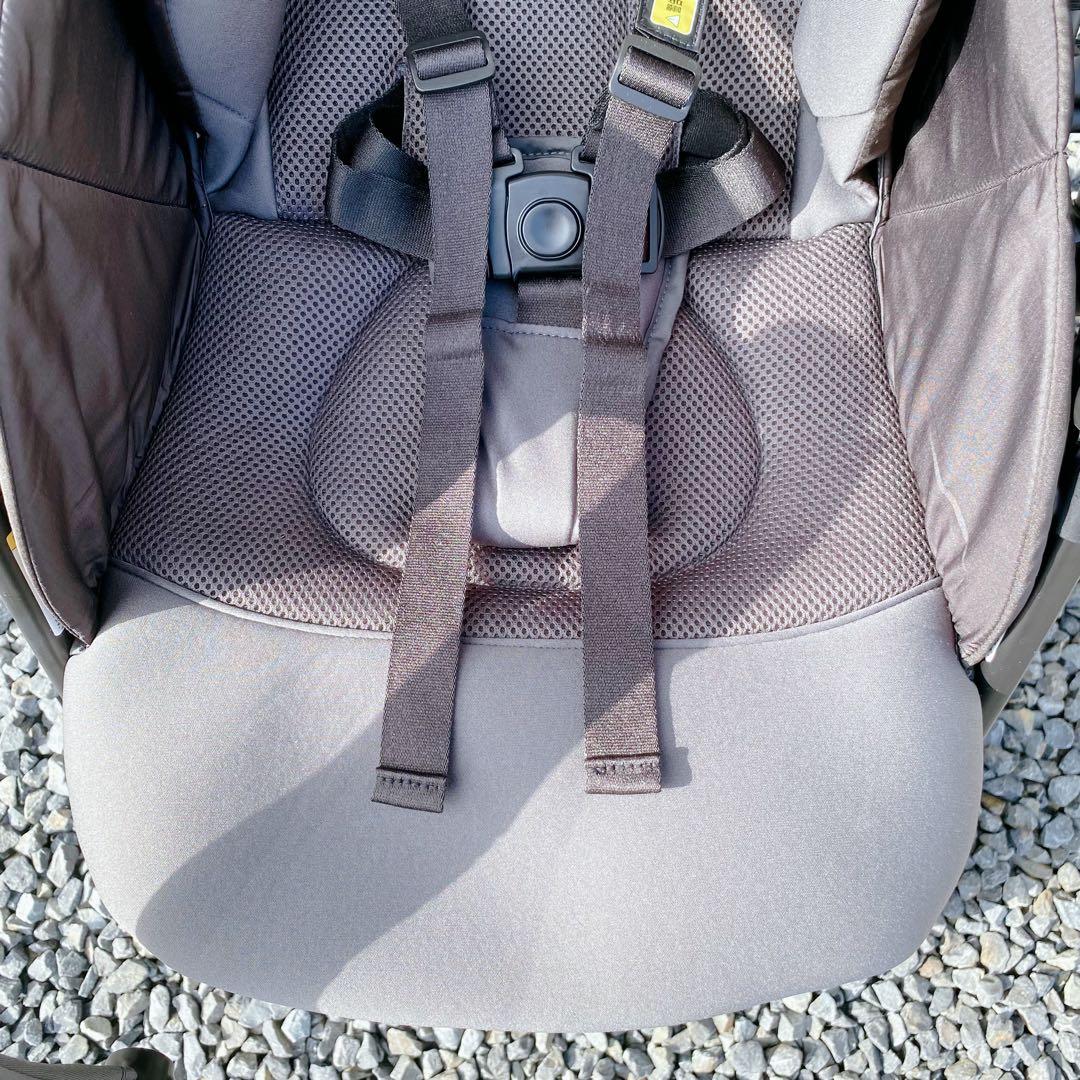 【クリーニング済】アップリカ カルーンエアーメッシュAB ベビーカー グレー