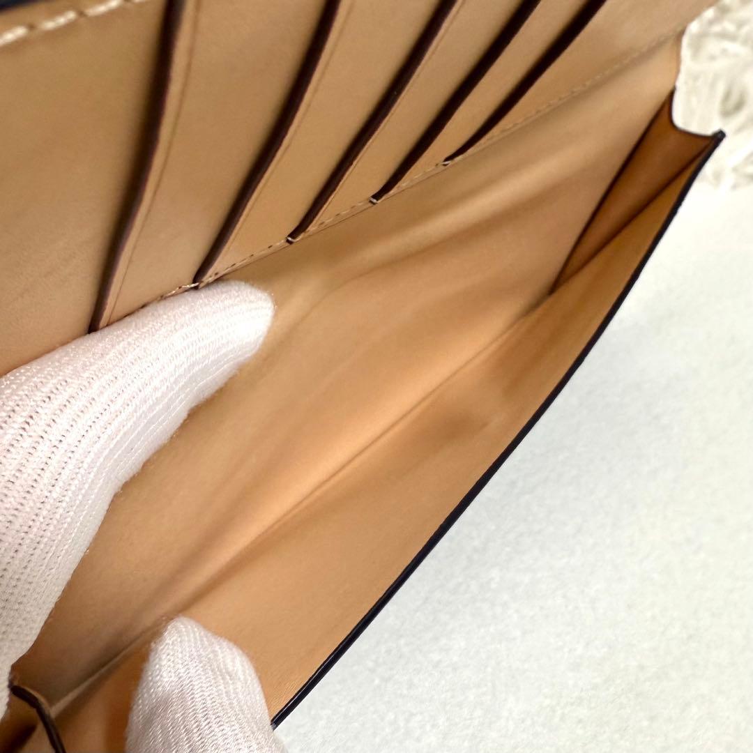 極美品 CIMABUE チマブエ アニリン コードバン 長財布 札入れ ネイビー