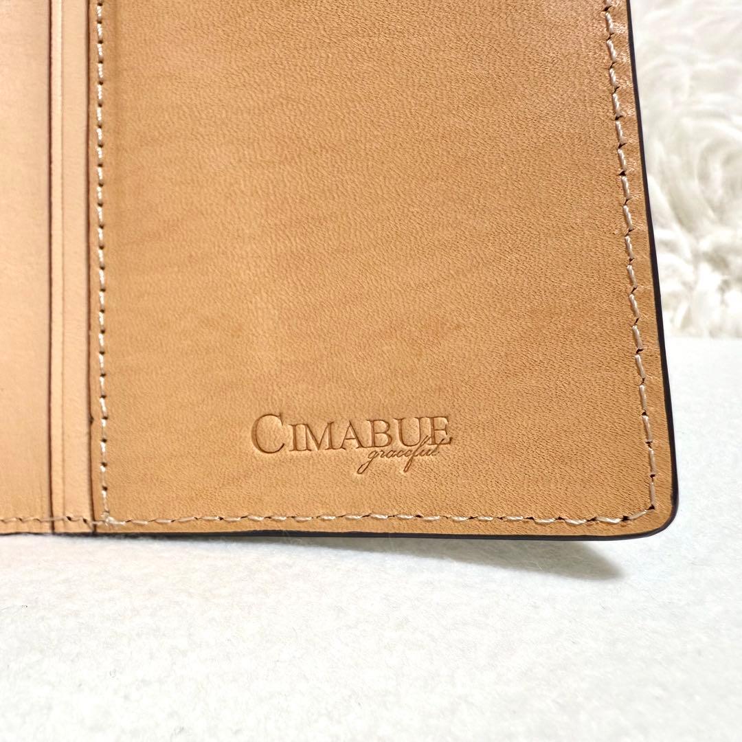 極美品 CIMABUE チマブエ アニリン コードバン 長財布 札入れ ネイビー