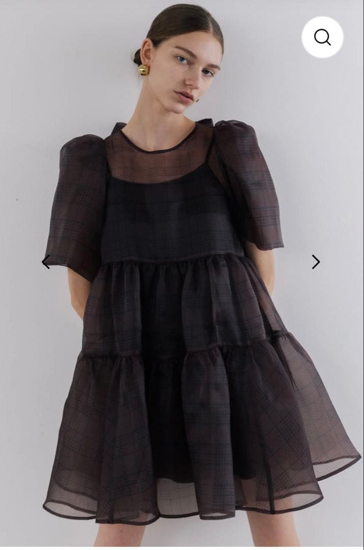 【即日発送】The toe Bellevue Dress (brown M)