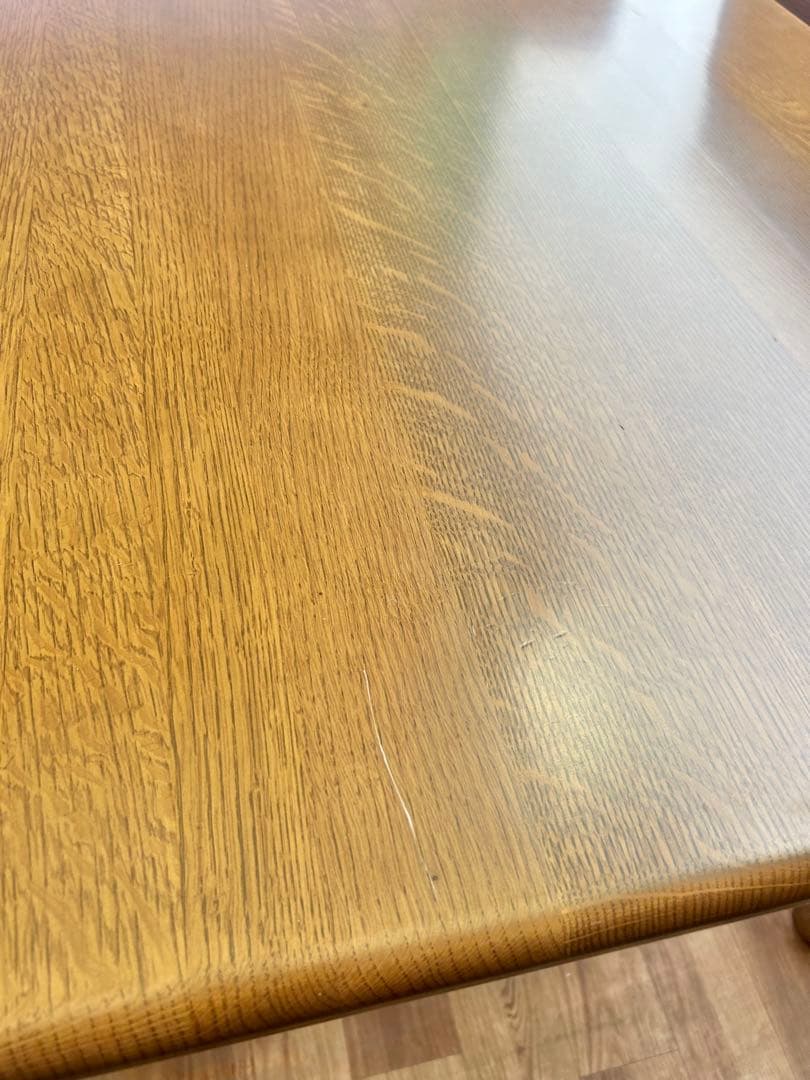 721 タモ材 ダイニングテーブル 大型 200cm 北欧 ナチュラル　超美品