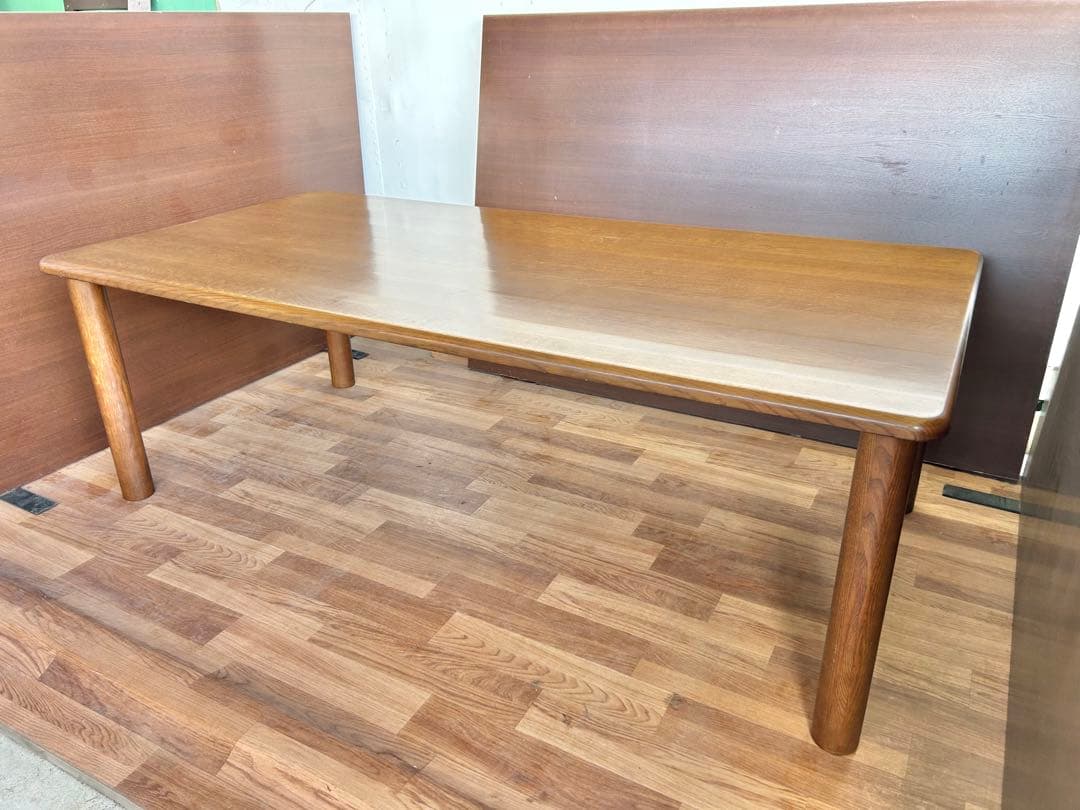 721 タモ材 ダイニングテーブル 大型 200cm 北欧 ナチュラル　超美品