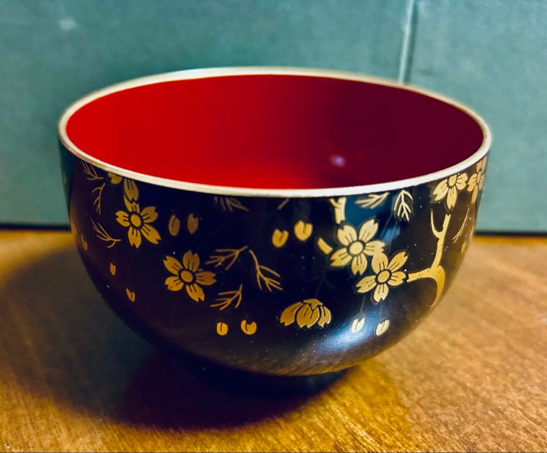 金沢　中山塗器　揃黒元禄 金彩蒔絵 漆器　15点セット