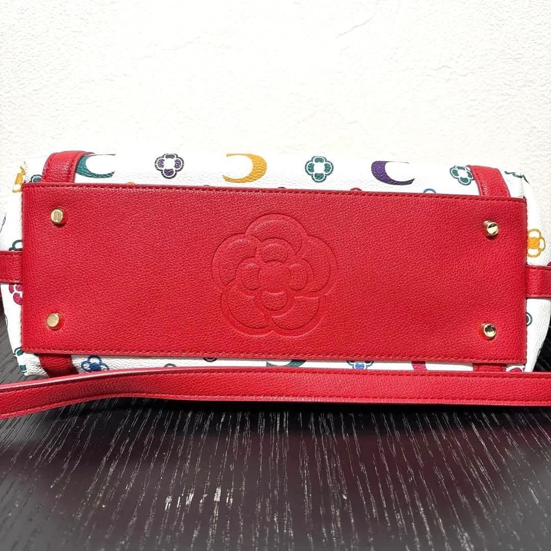 【クレイサス】バッグ　カメリアカラー　パスケース付き　レッド　かばん　未使用品