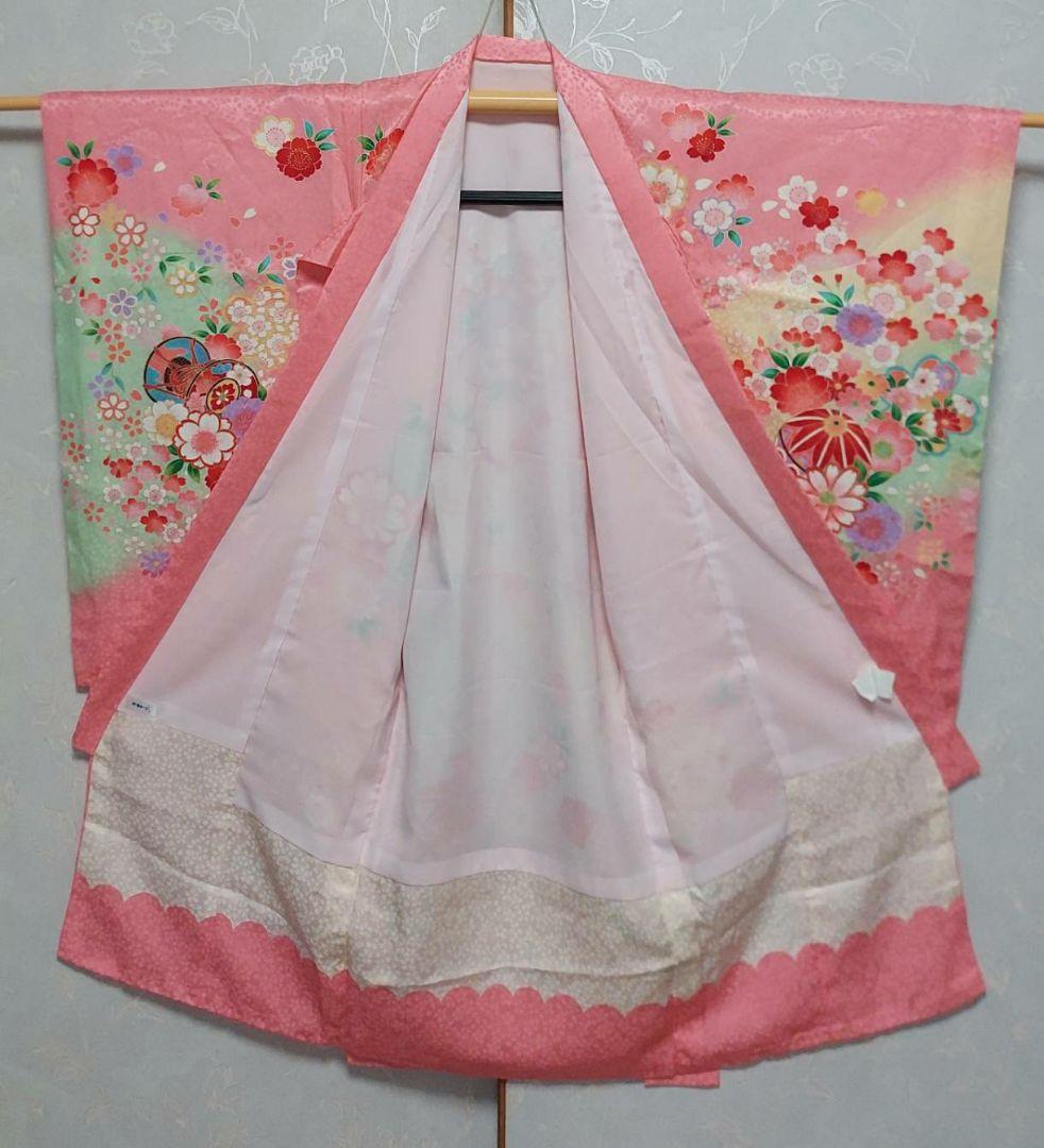 NA355子供着物正絹七五三めちゃくちゃ綺麗着丈99センチ裄丈46センチ