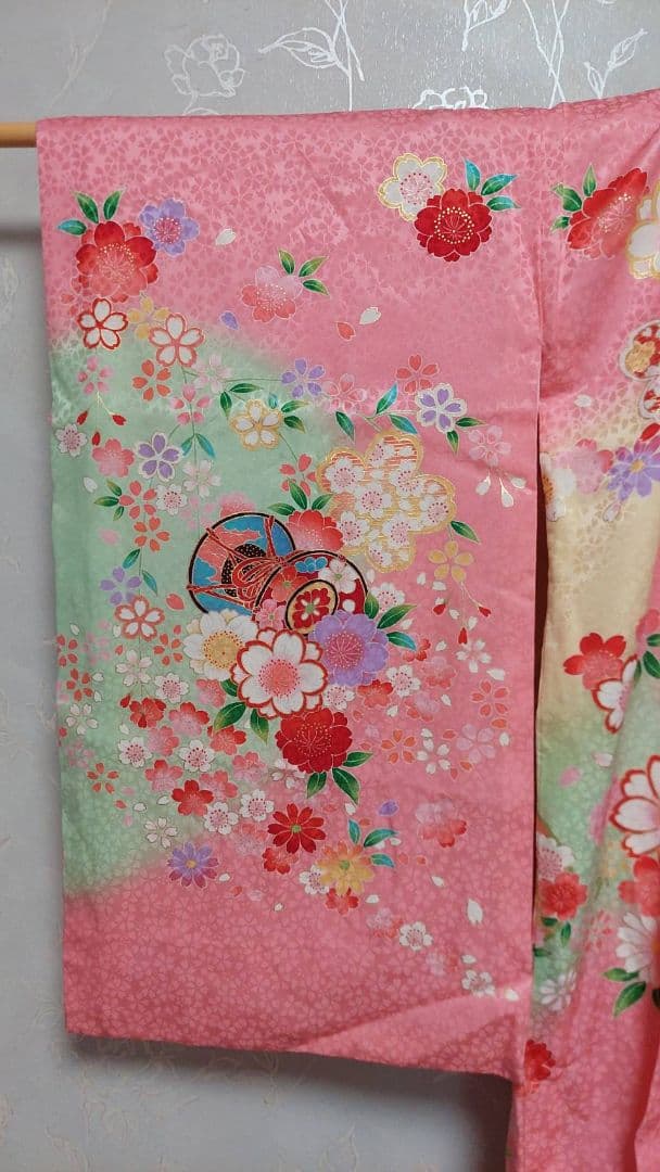 NA355子供着物正絹七五三めちゃくちゃ綺麗着丈99センチ裄丈46センチ