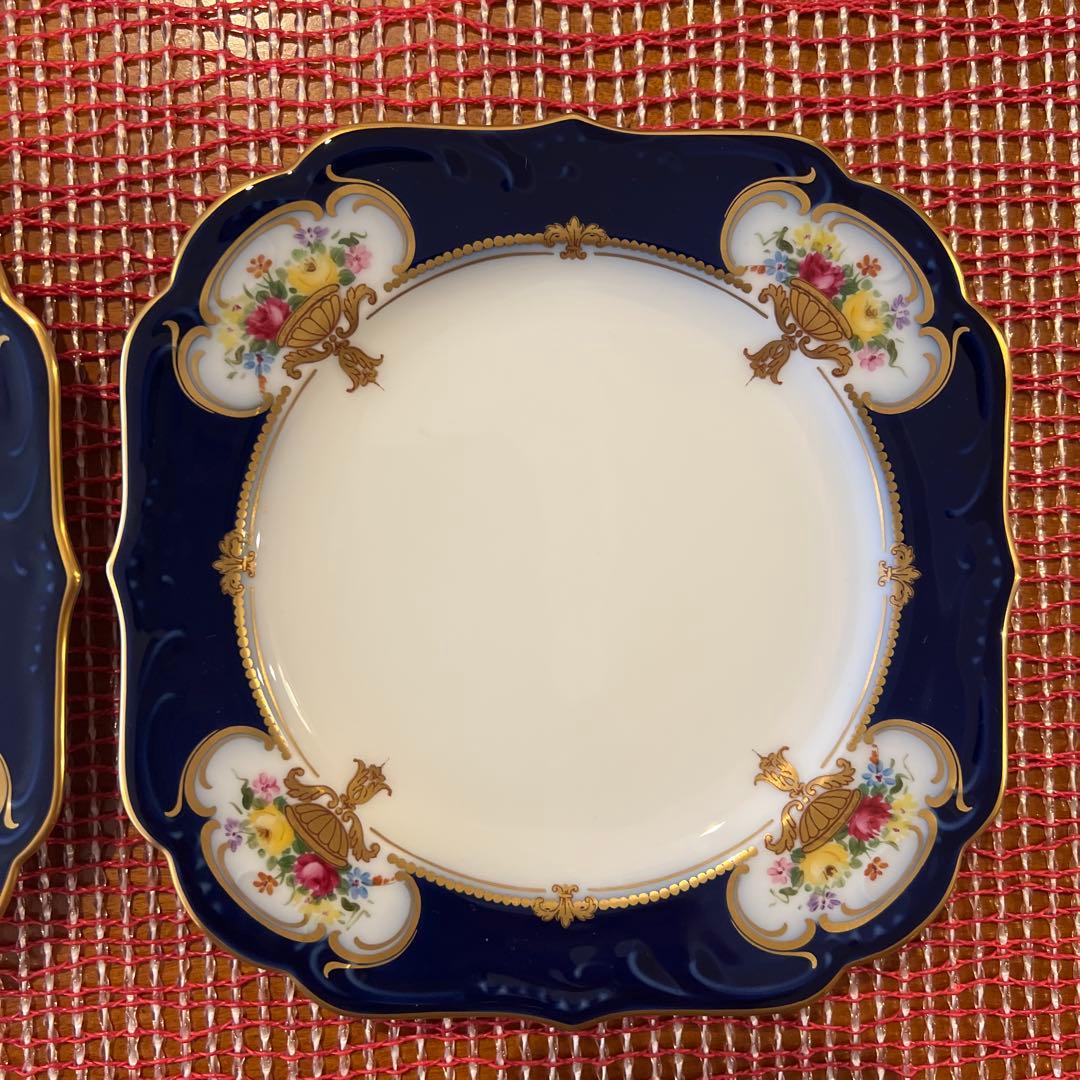 大倉陶園　エンプレスローズ プレート　4枚セット　瑠璃 2枚セット