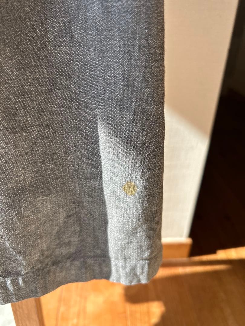 40s 50s フレンチワーク ブラックシャンブレー 平織りアトリエコート