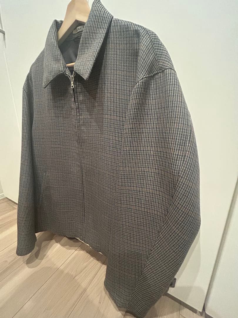 ジャケット・アウター AURALEE DOUBLE FACE CHECK ZIP BLOUSON