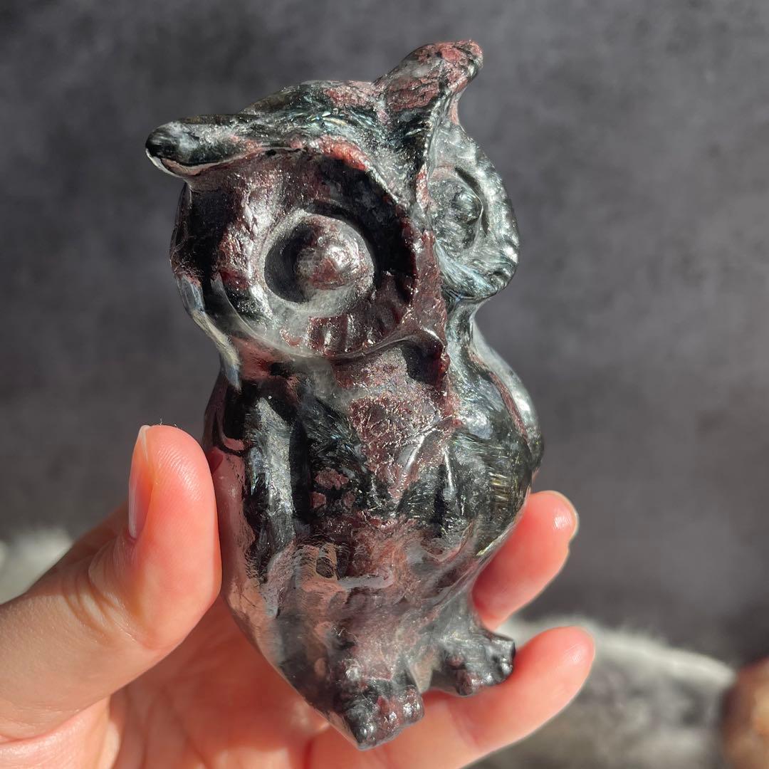 ガーネット ヌーマナイト フクロウ