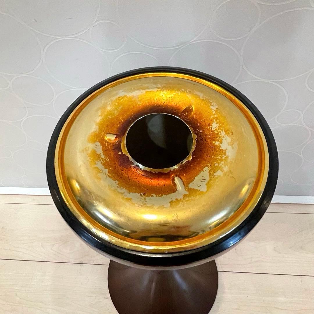 【希少】昭和レトロ スタンド灰皿 フロア灰皿 木目調 業務用 ヴィンテージ