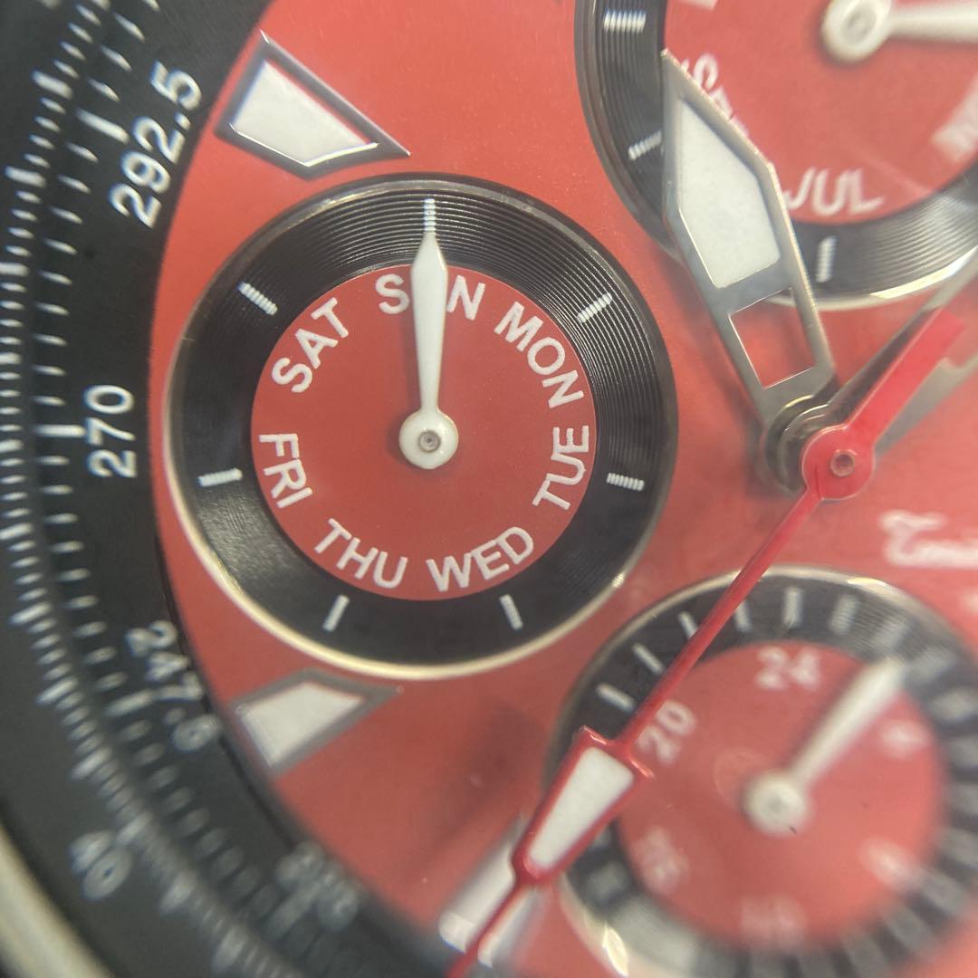 トニーノランボルギーニ 腕時計 レッド／ブラック クロノグラフ