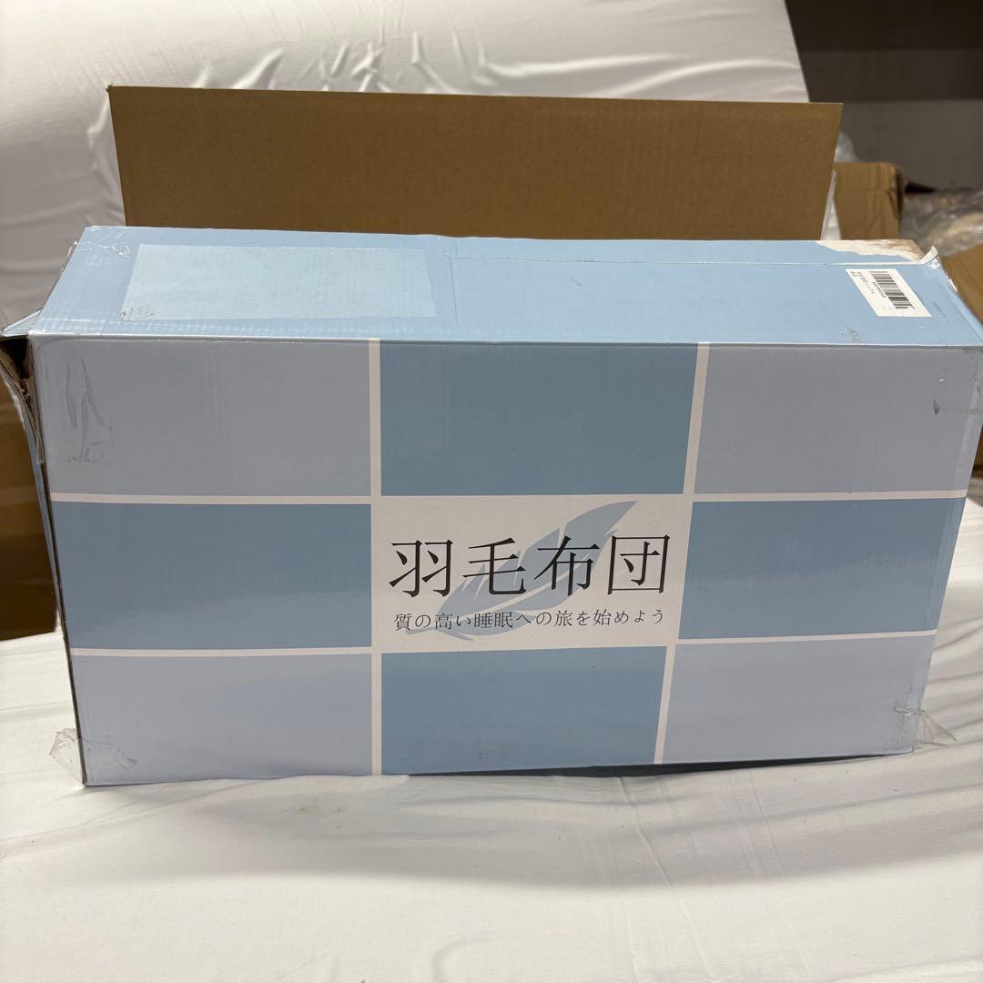 19開封済み　羽毛布団　150x210cm シングル　掛け布団　100％羽毛