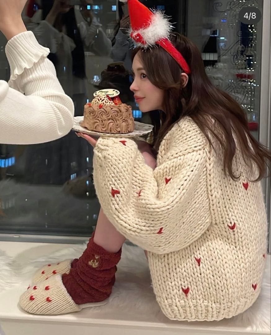 THETOE ハートカーディガン　クリスマスボックス