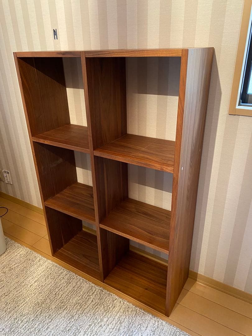 無印良品 スタッキングシェルフ ３段×２列 ウォールナット材