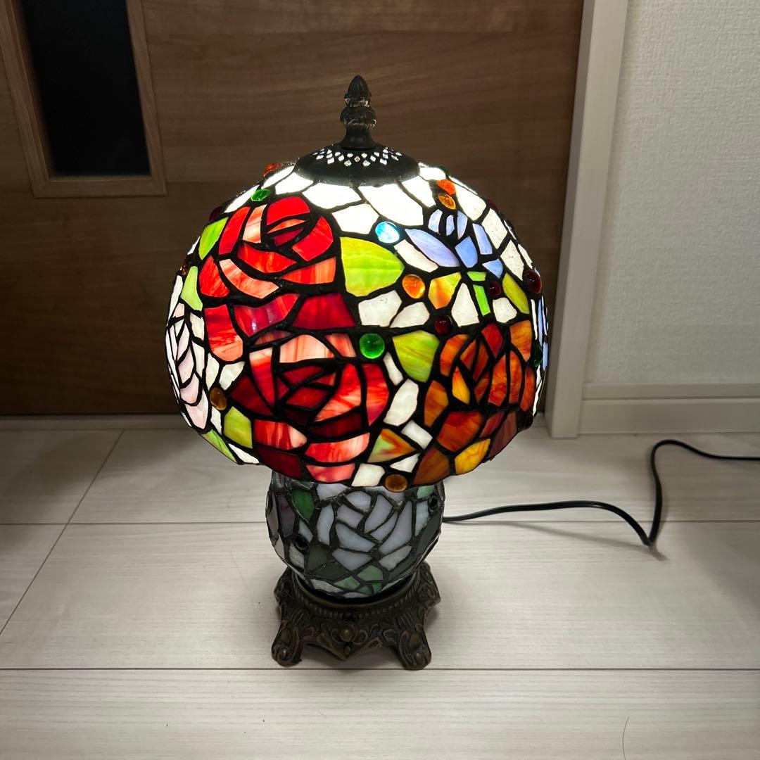 ステンドグラス スタンドライト　2灯　照明器具