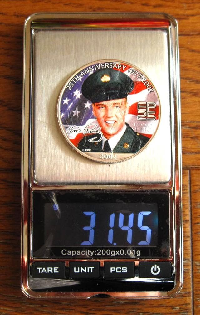 アメリカンシルバーイーグルカラー　１オンス銀貨　E・プレスリー２５周年記念　４枚